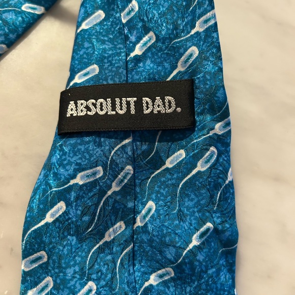 Blue Patterned Men's Tie - Picture 2 of 2